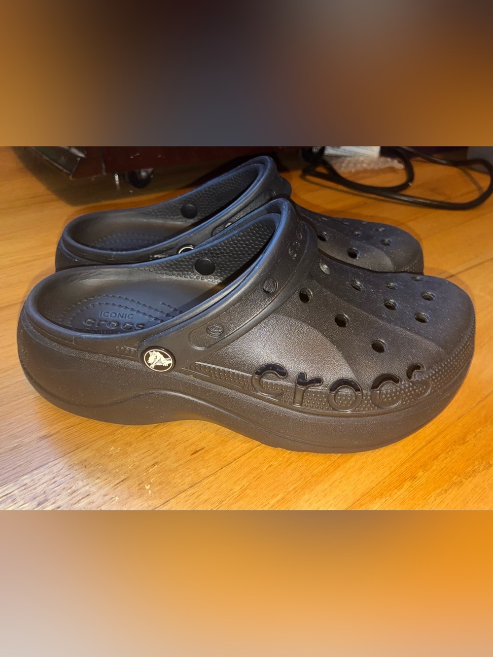 CROCS Classic Platform Clog in Black